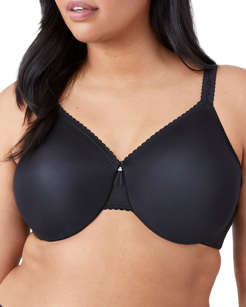 Wacoal Women's Simple Shaping Unlined Full Coverage Minimizer Bra, 857109, Black, 36DD - Image 1